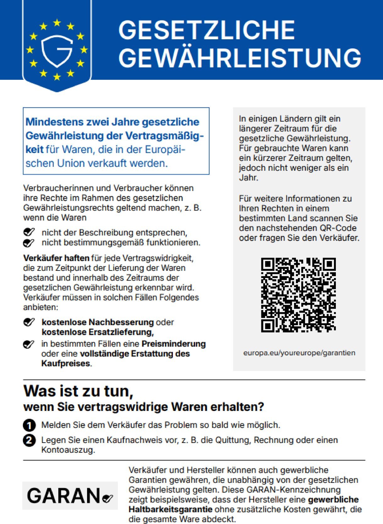 Gewährleistungslogo