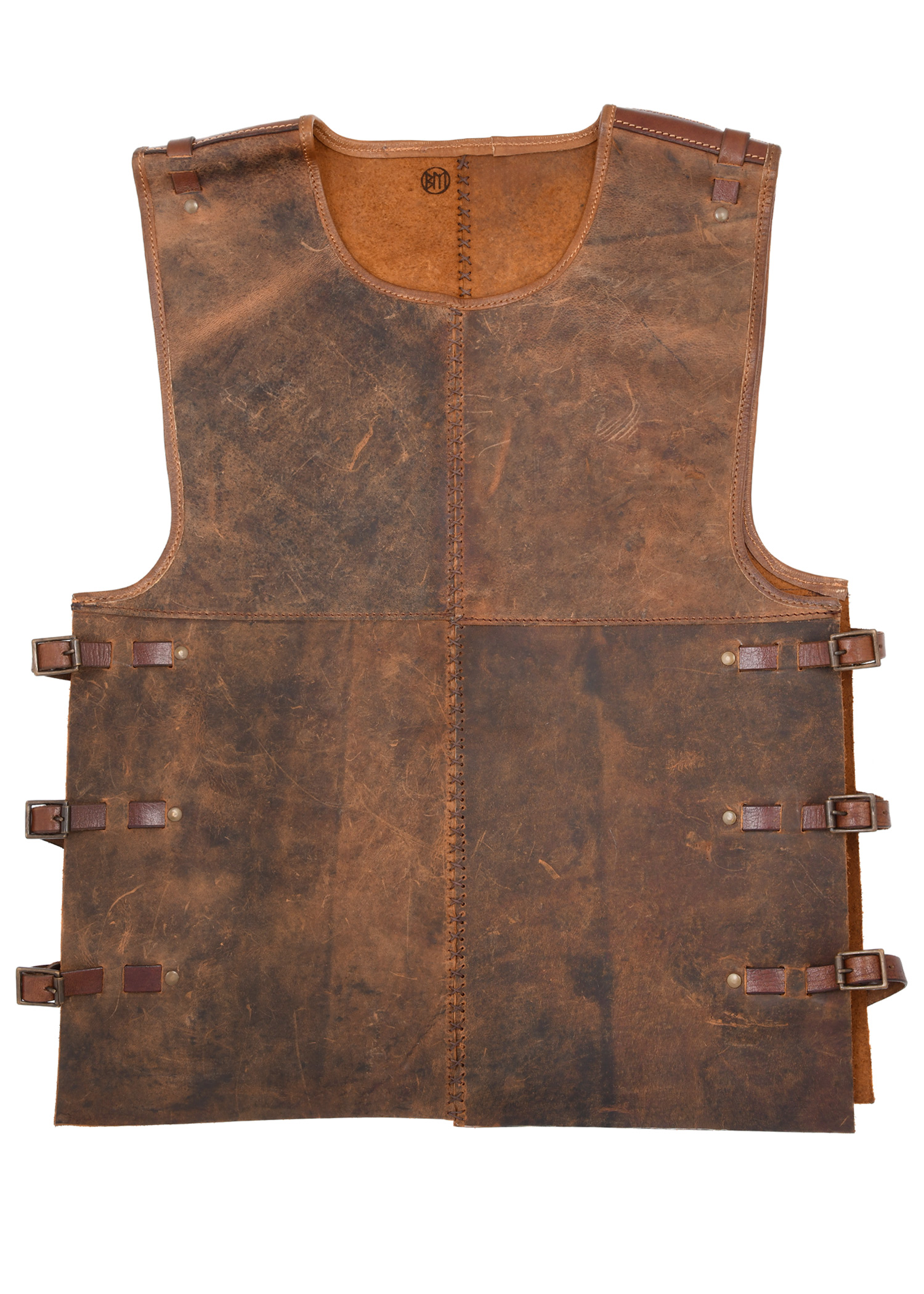 Fettleder Brustpanzer Sindri, braun - Lederrüstung