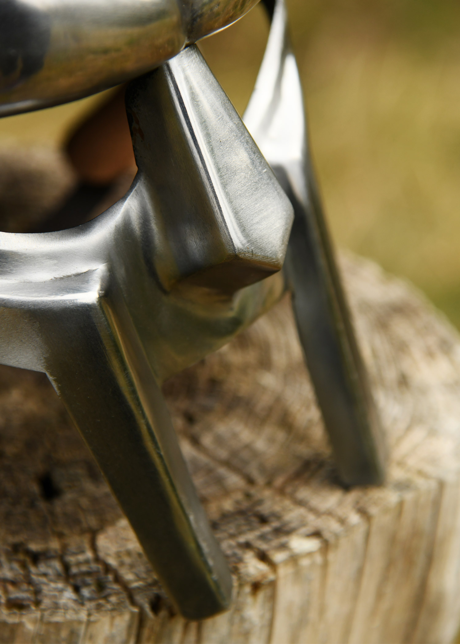 Gladiatorenhelm Maximus mit Lederinlay mit Dornen