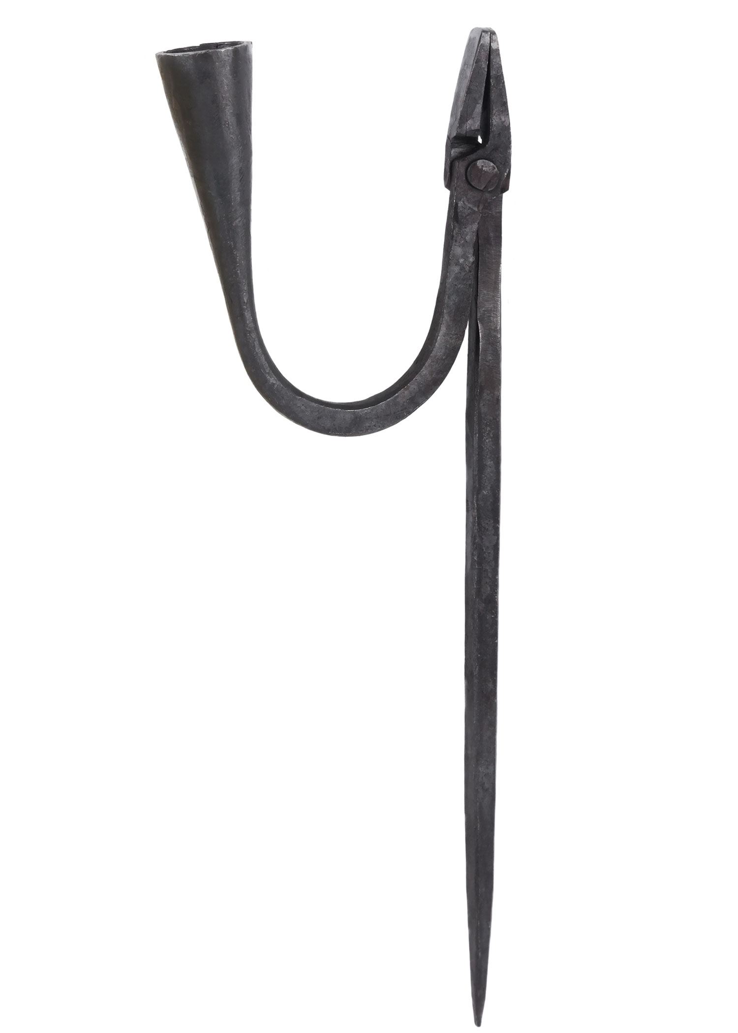 Hand-Forged Rushlight Holder / Candlestick with Pointed End