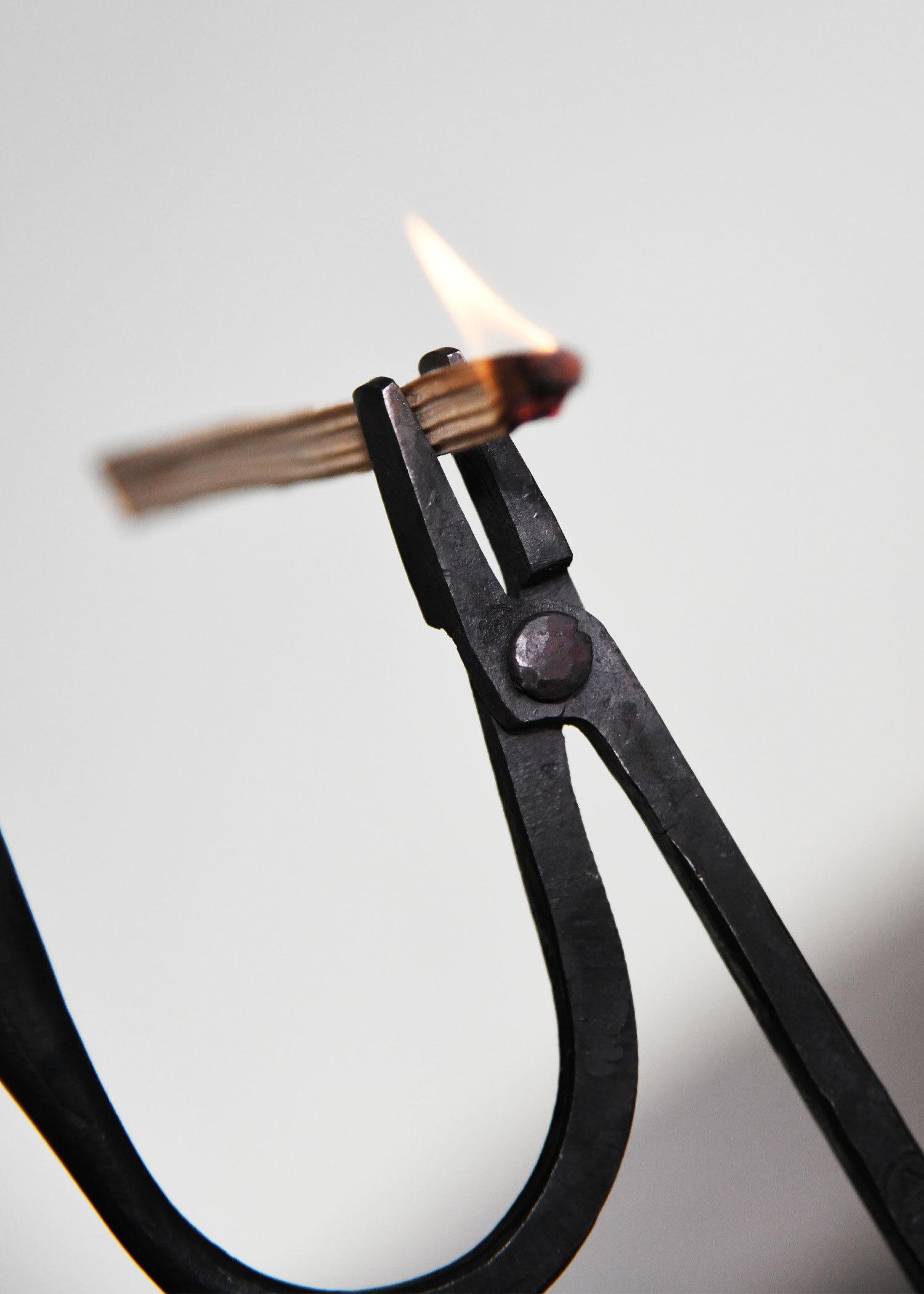 Hand-Forged Rushlight Holder / Candlestick with Pointed End