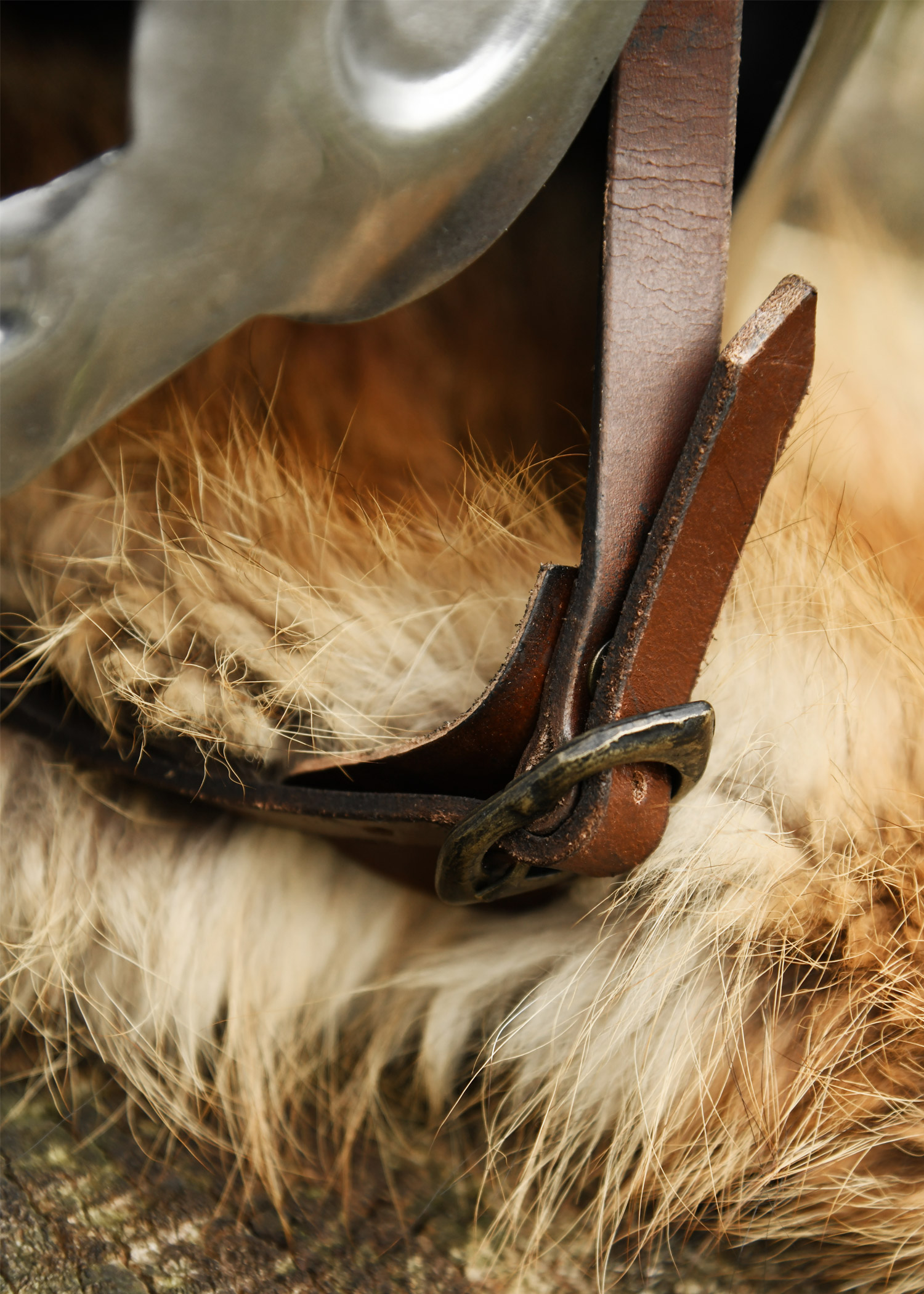 Gladiatorenhelm Maximus mit Lederinlay mit Dornen
