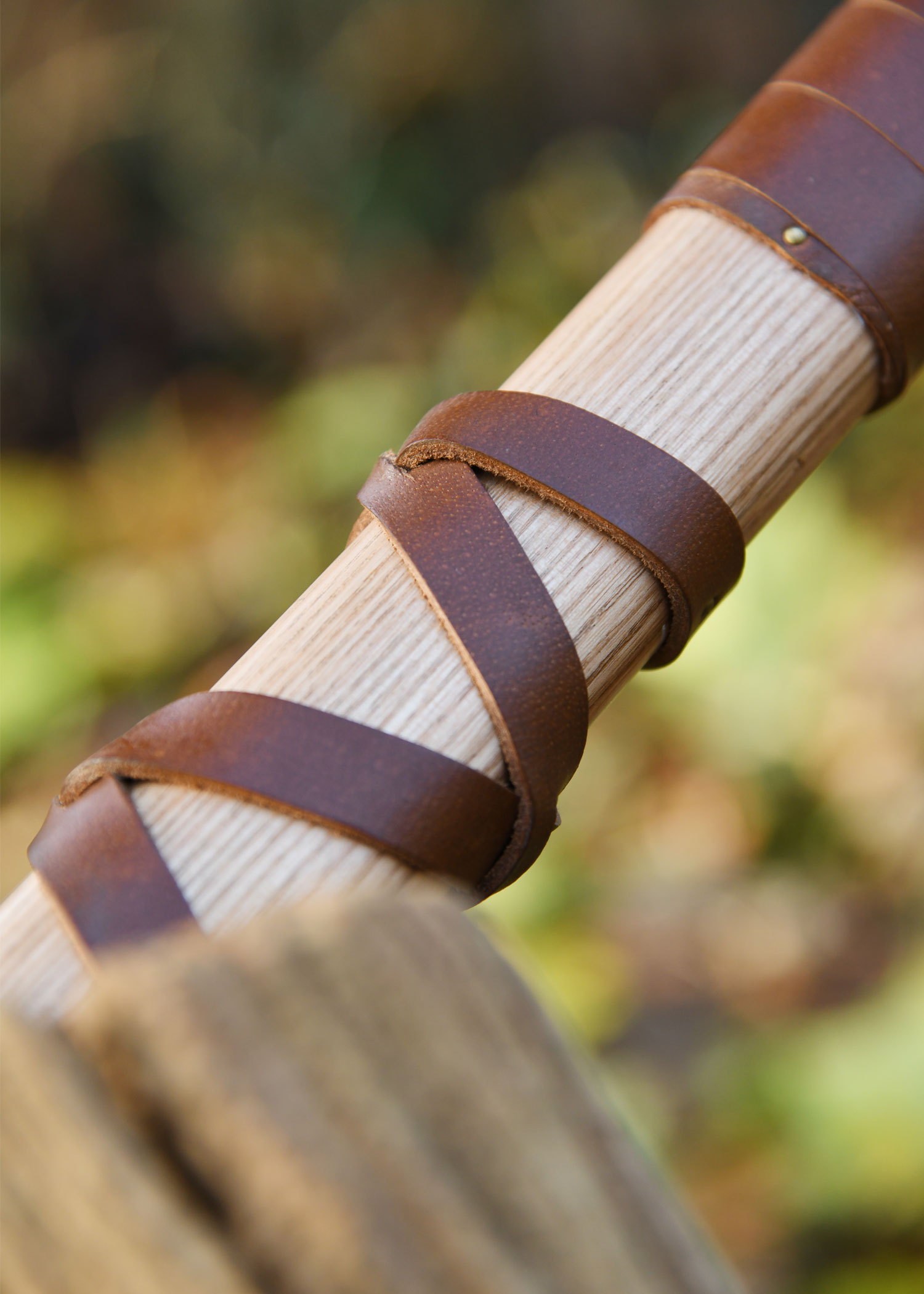 Viking Axe, Cast Steel, Type L, with Engraving and Leather Wrap