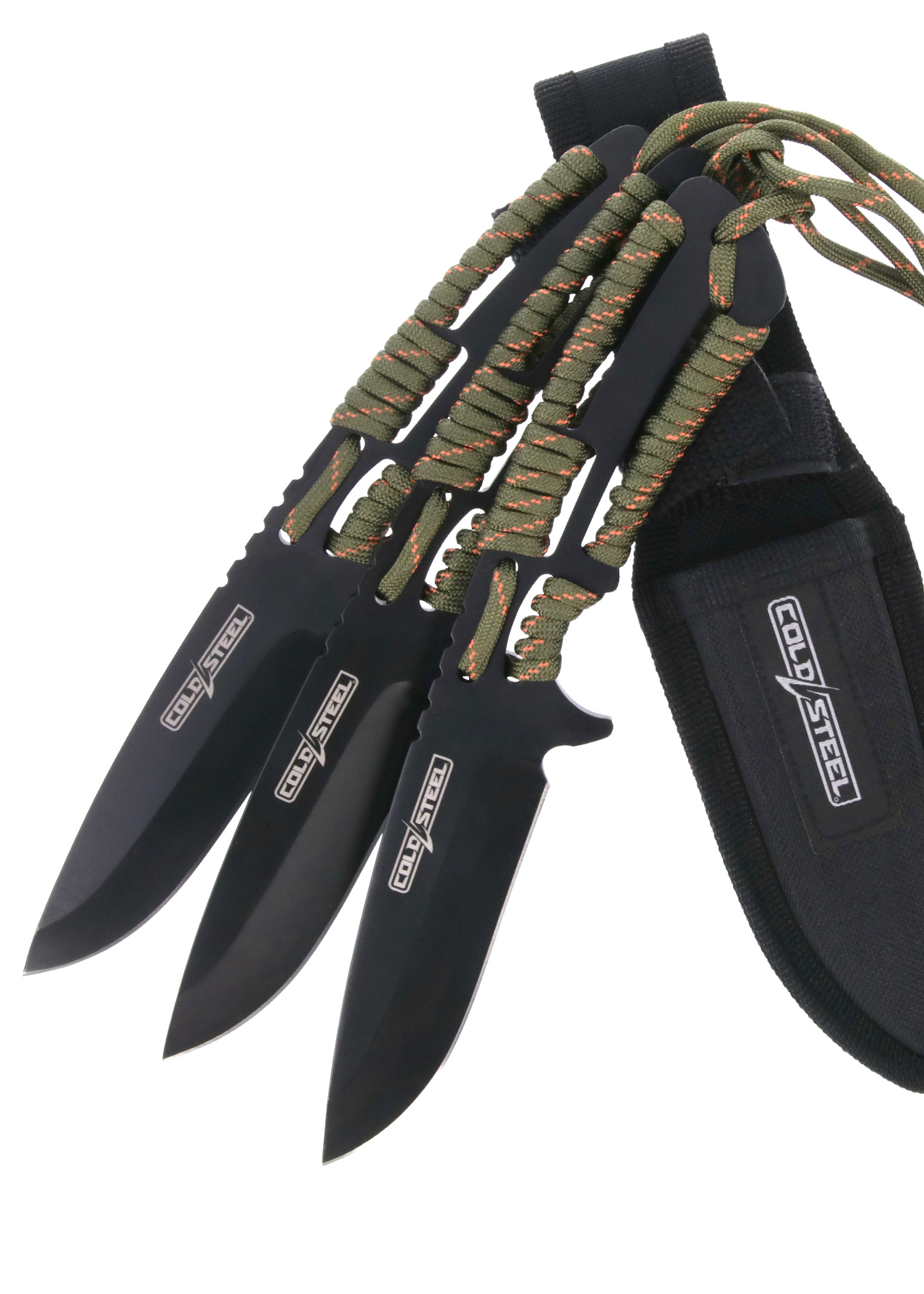 Cold Steel Wurfmesser mit Paracord-Griff, 3er Pack