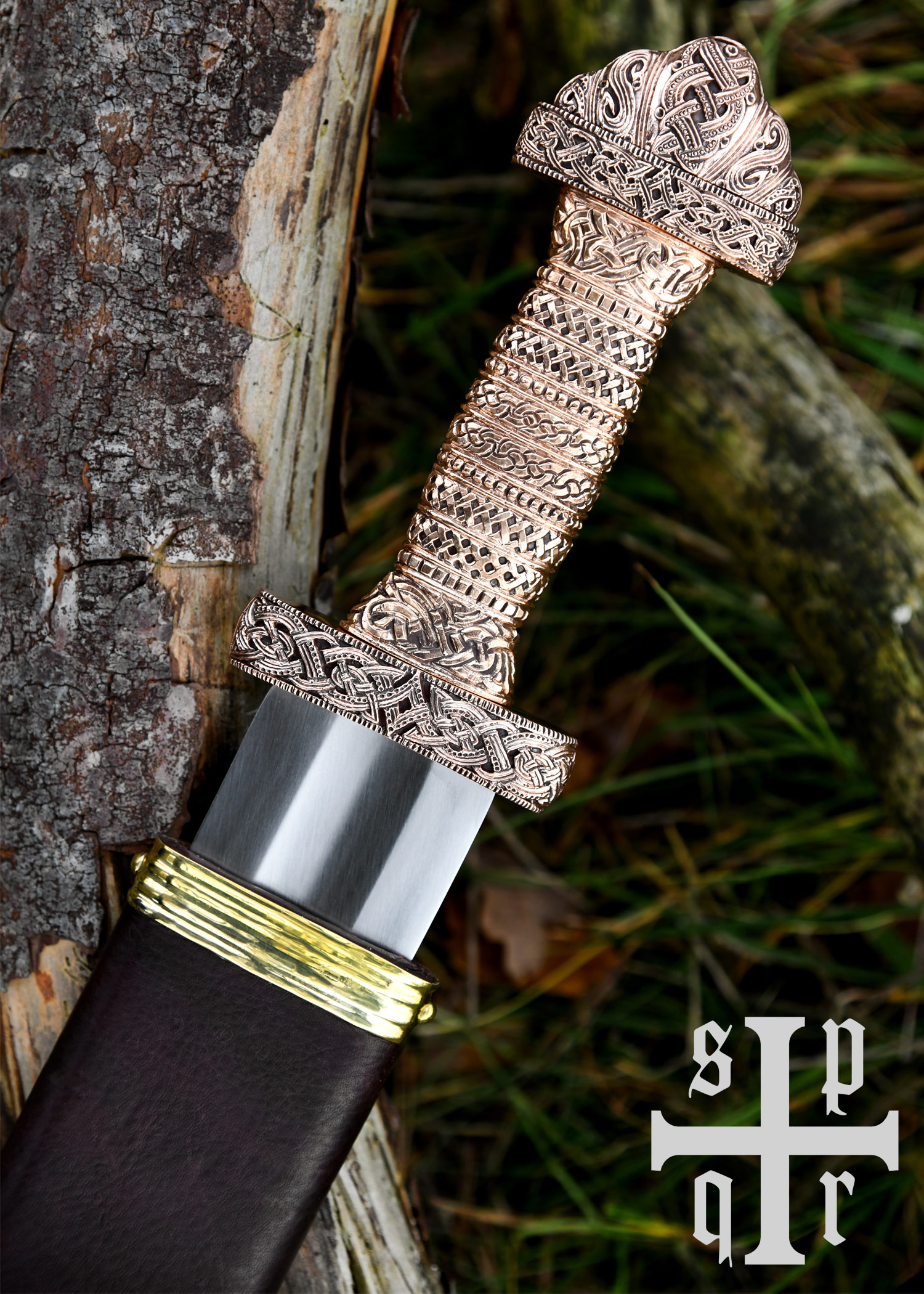Vendelzeit-Schwert aus Gotland (Broa), 8. Jh., Bronze-Griff