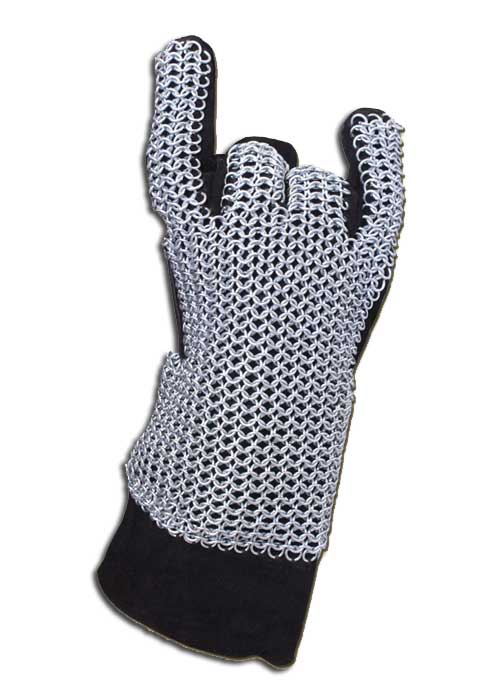 Fingerhandschuhe mit Kettengeflecht, ID6mm, verzinkt