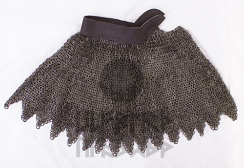 FWM Kettenbrünne für Helme, Flachring mit Keilnieten, ID 8mm