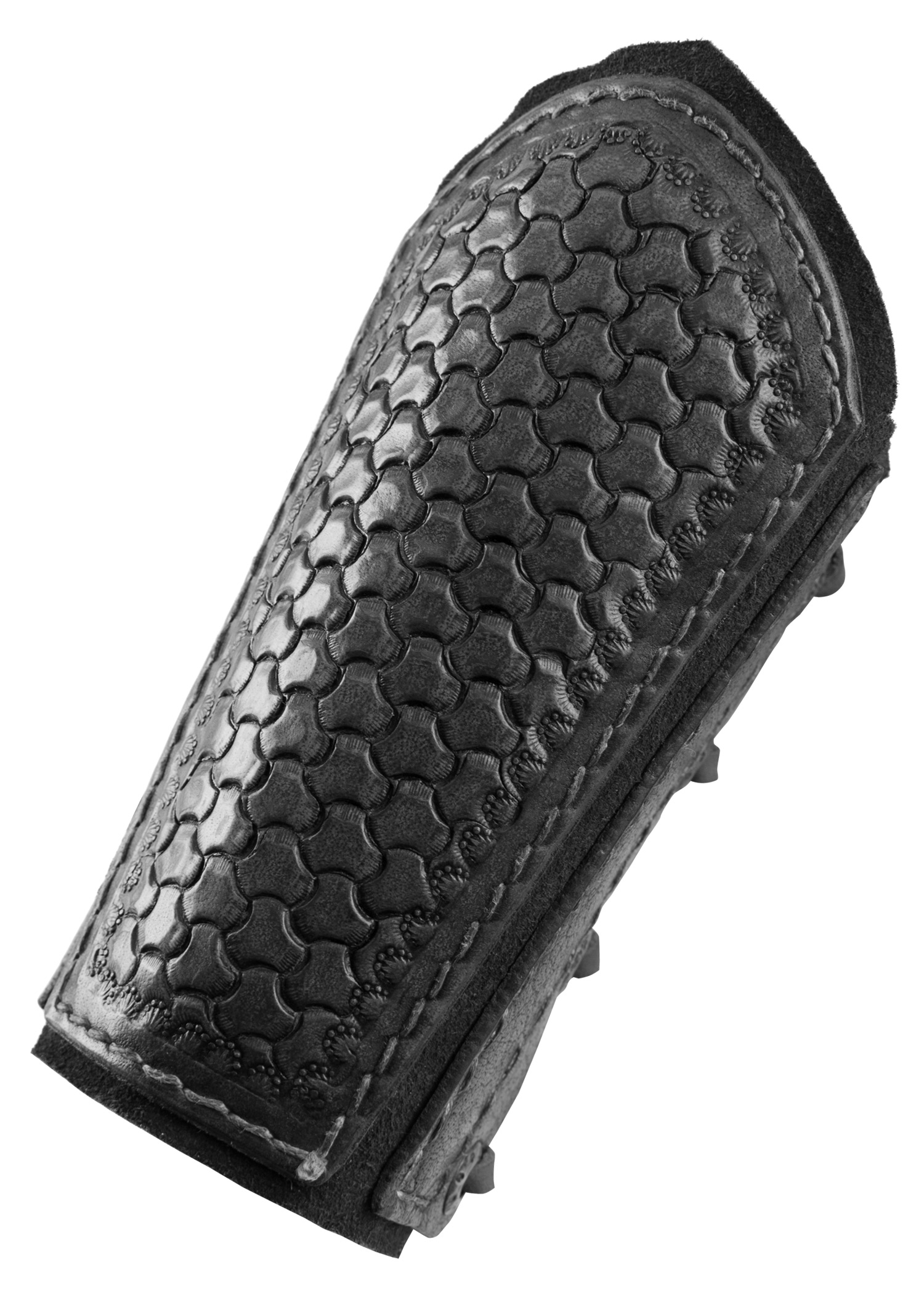 Leather Bracers with Embossment and Suede Underlayer, Pair, various colours