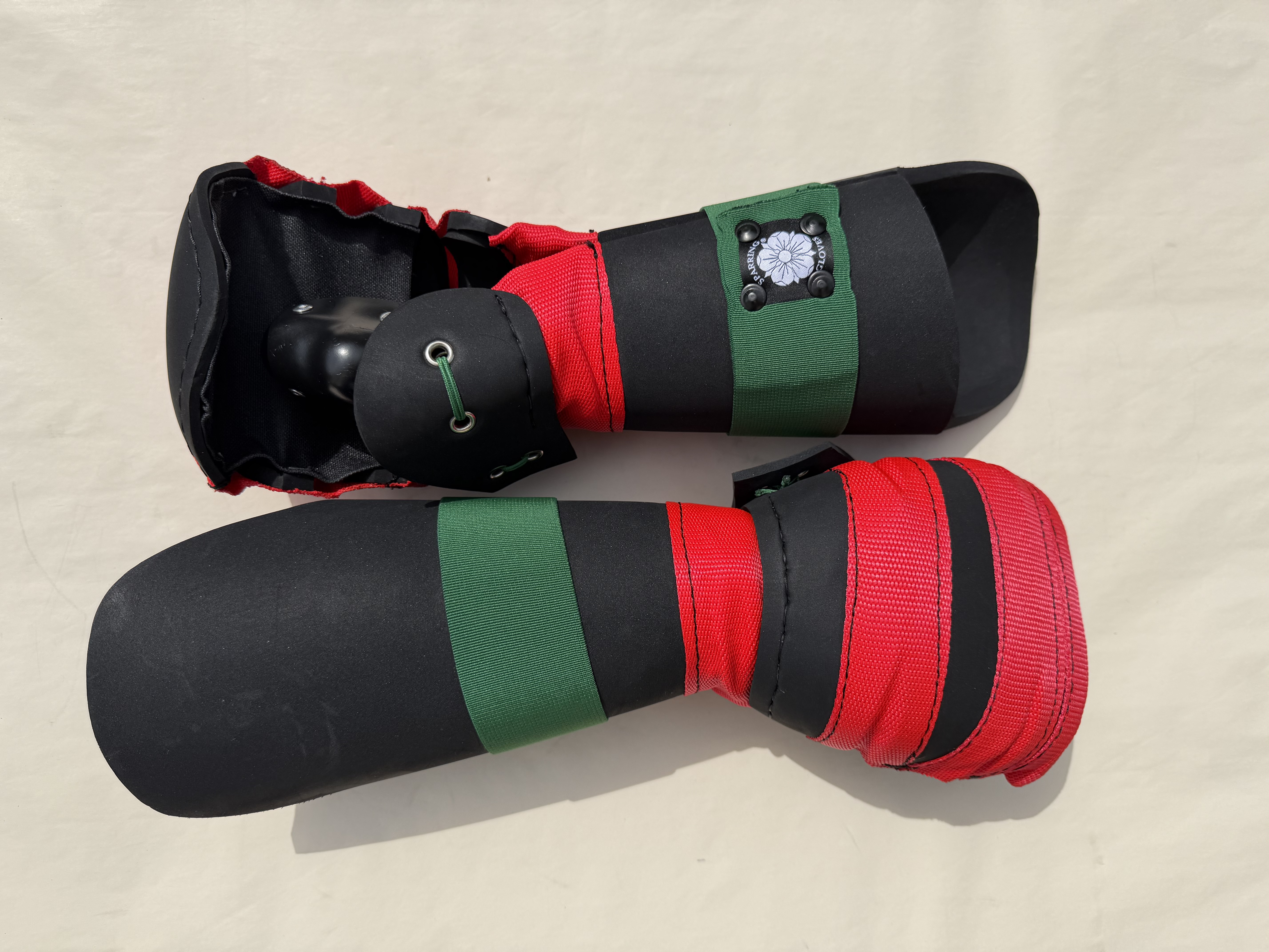 SG - Handschuh MITTEN mit langer Stulpe XL grün/rot