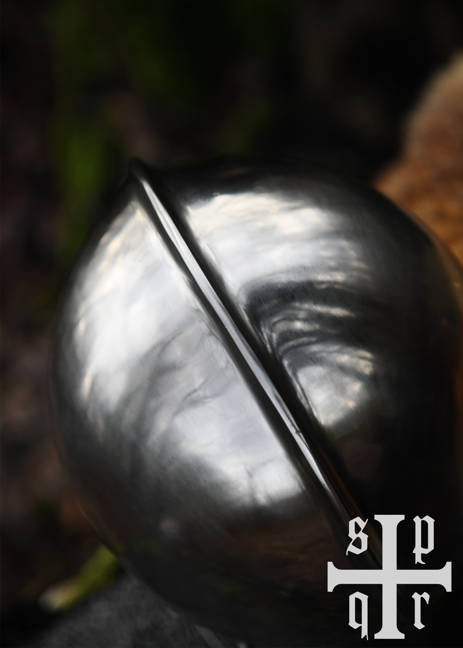 Barbuta in T-Form, 15. Jh., Mittelalter-Helm für Schaukampf, 2 mm Stahl