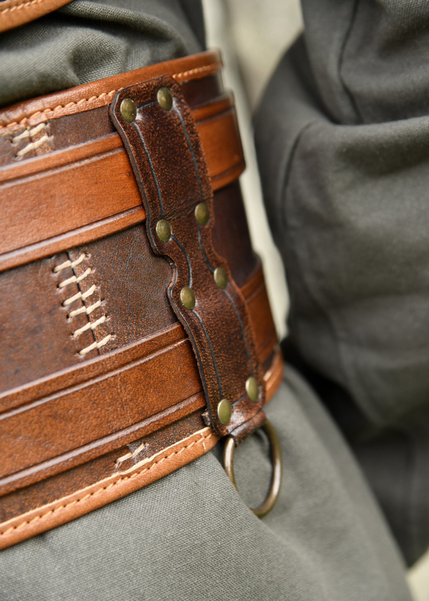 Double Leather Belt Arnulf, brown