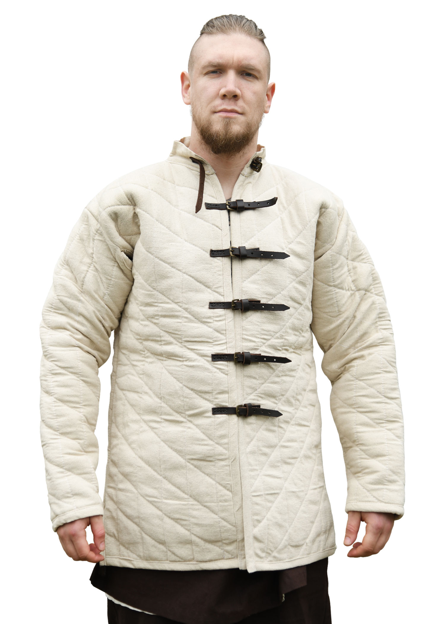 Gambeson with buckles, natural colour, heavy duty