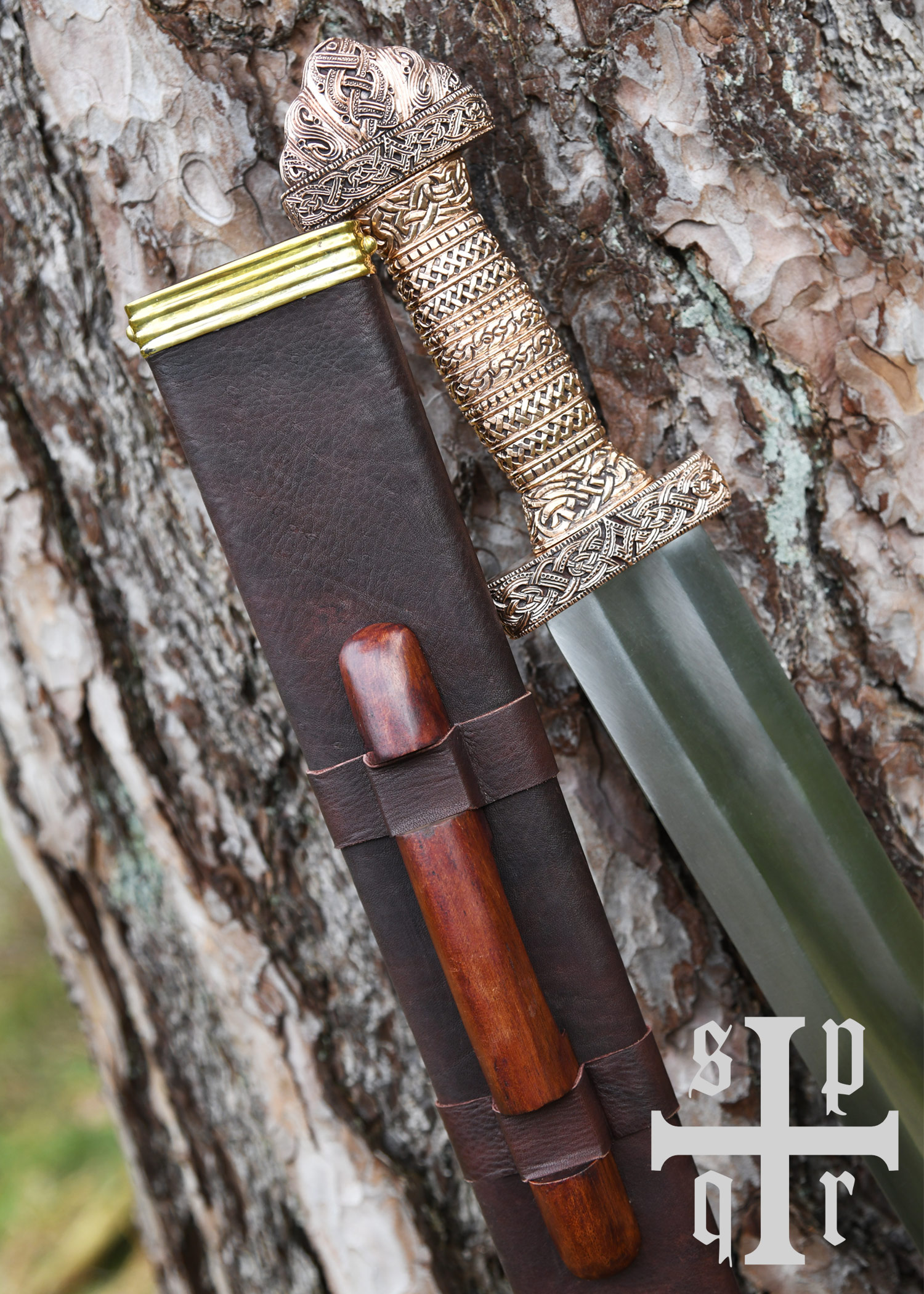 Vendelzeit-Schwert aus Gotland (Broa), 8. Jh., Bronze-Griff
