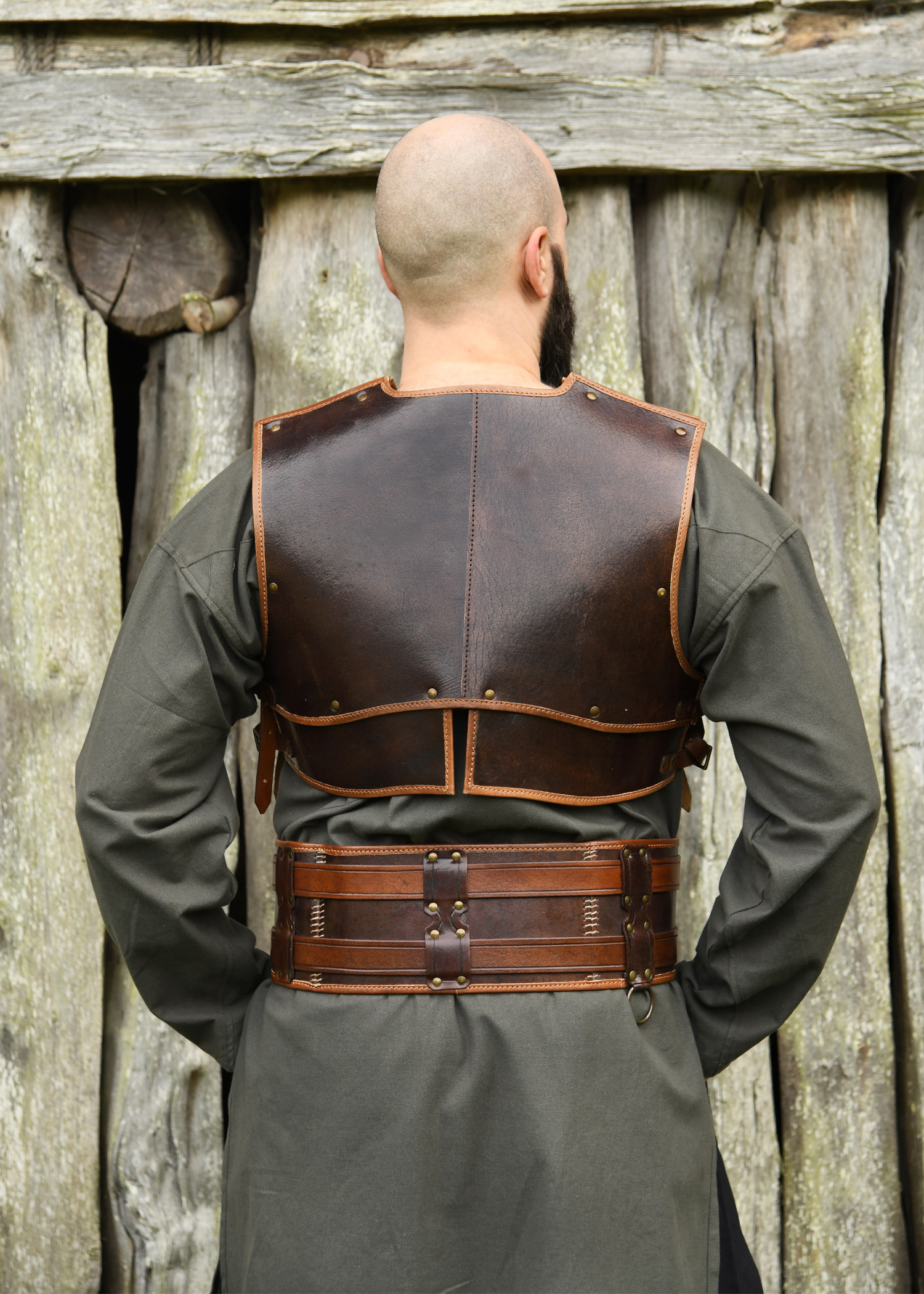 Double Leather Belt Arnulf, brown
