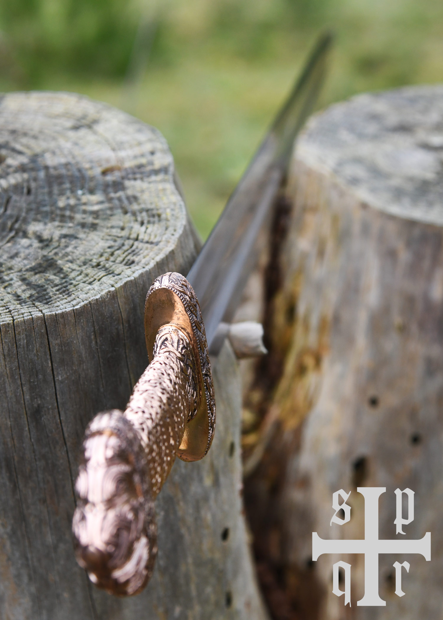 Vendelzeit-Schwert aus Gotland (Broa), 8. Jh., Bronze-Griff