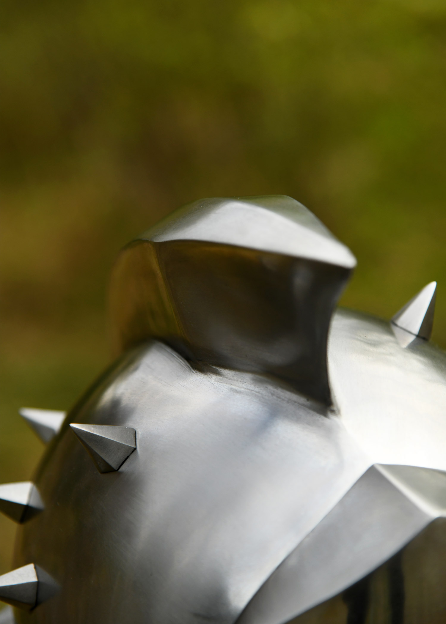 Gladiatorenhelm Maximus mit Lederinlay mit Dornen
