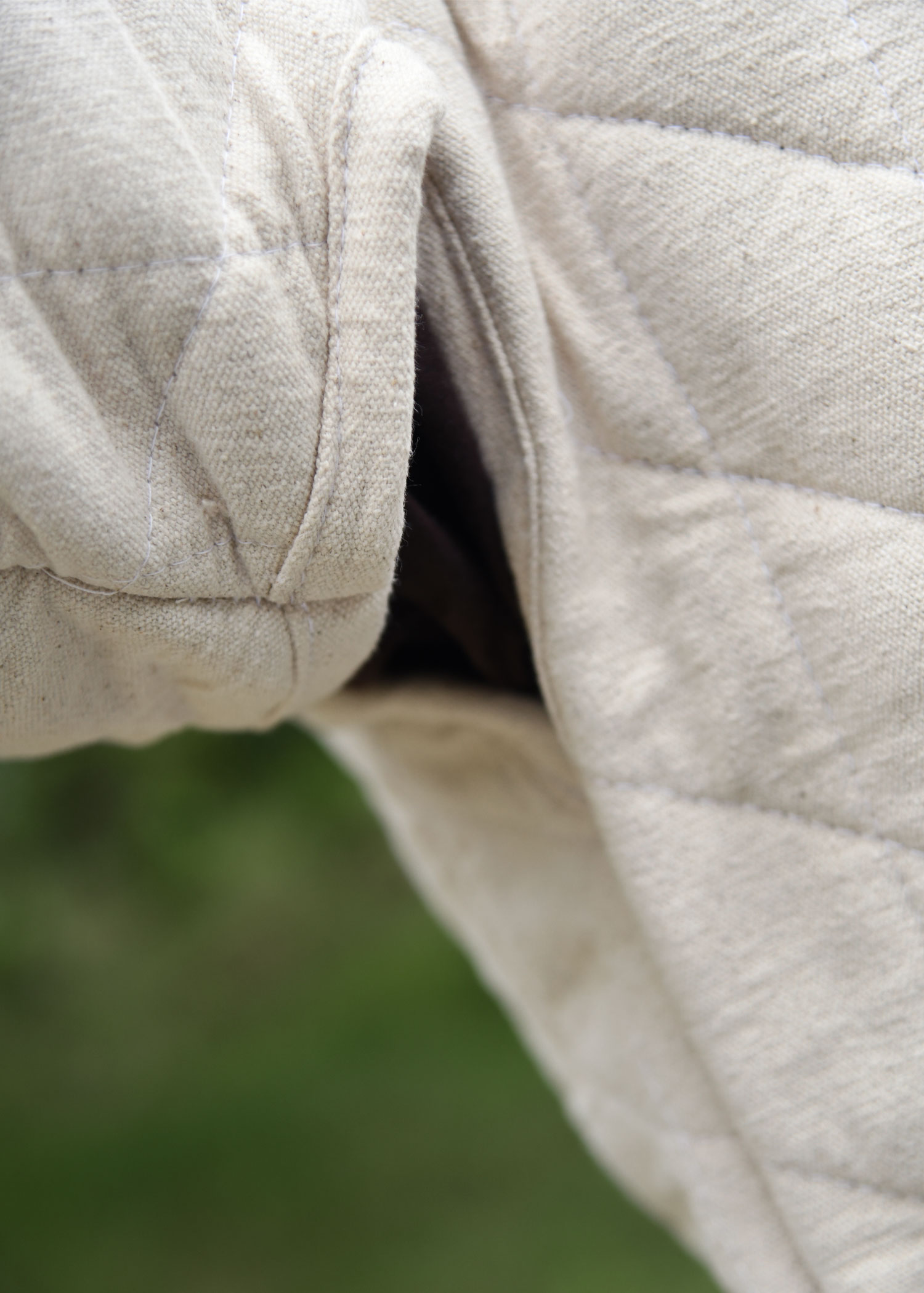Gambeson with buckles, natural colour, heavy duty