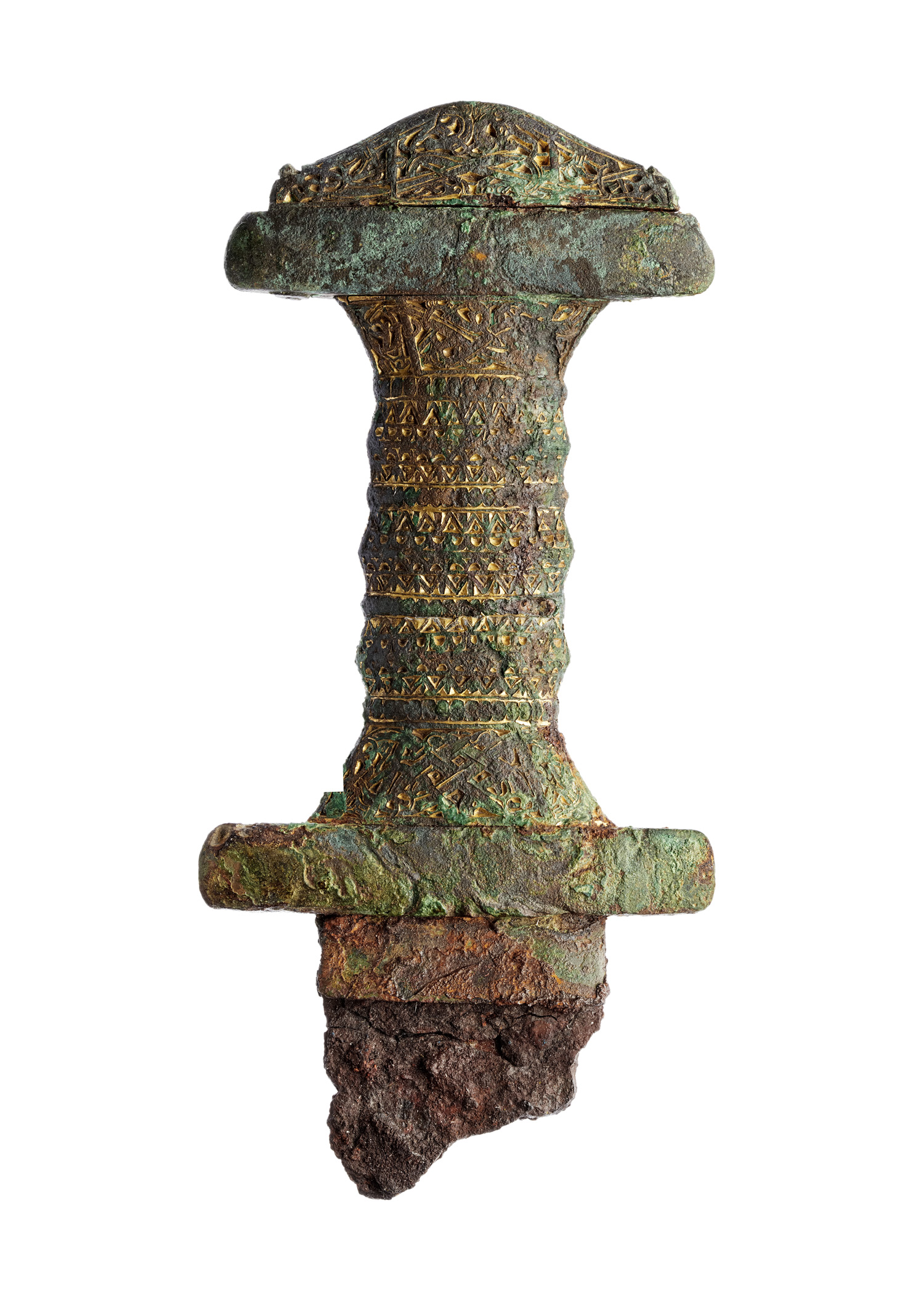 Vendelzeit-Schwert aus Gotland (Broa), 8. Jh., Bronze-Griff