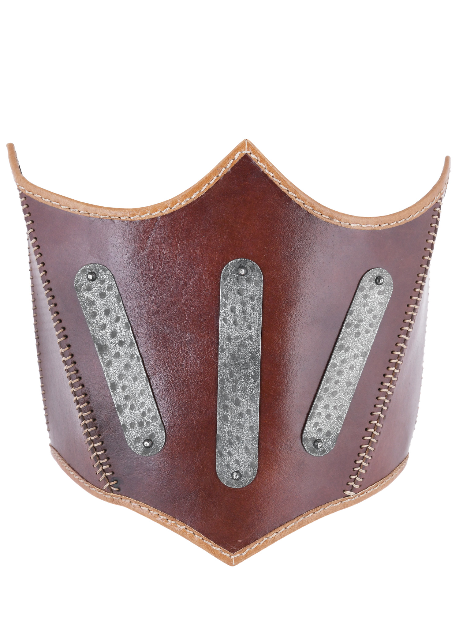 Underbust Leather Armour with Metal Details, brown