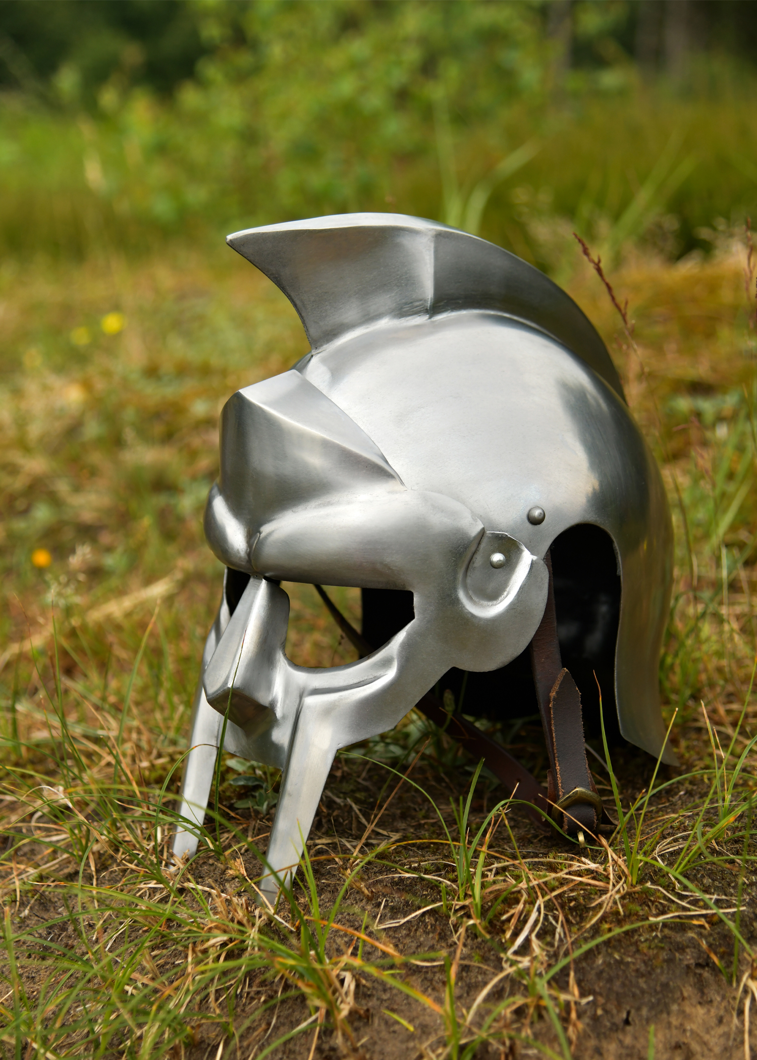 Gladiatoren Helm Maximus aus Stahl, ohne Dornen