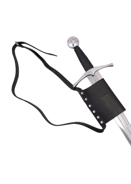 Gürtel mit Schwerthalterung aus schwarzem Leder