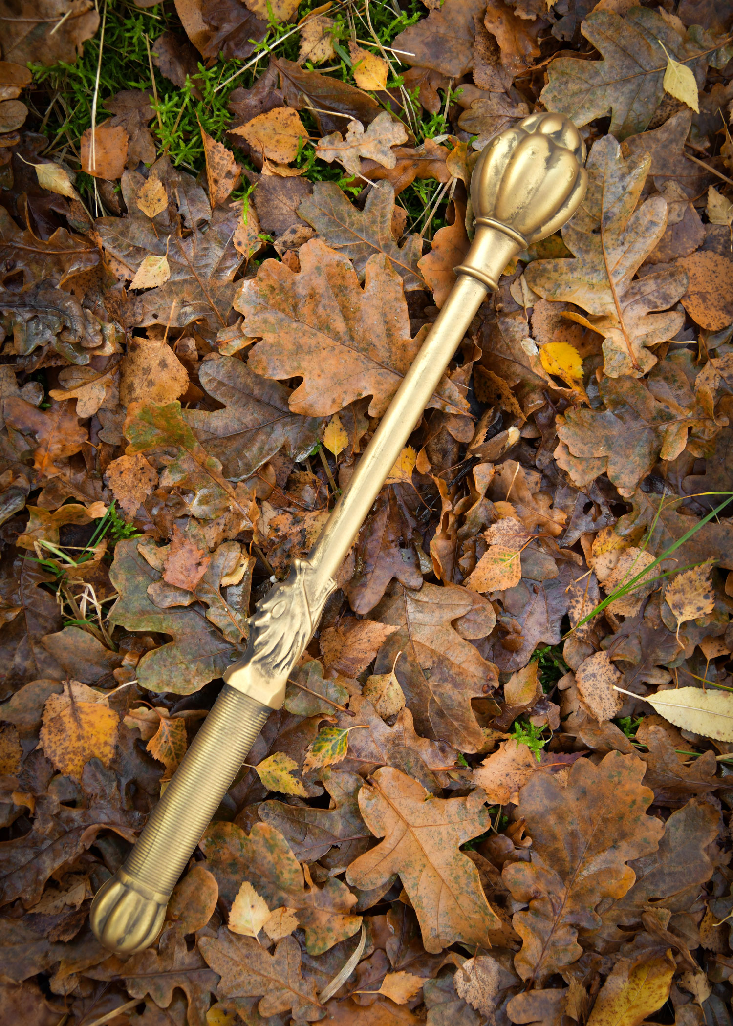 LARP Goldener Melonen-Hammer Huoyan, Polsterwaffe, 45 cm