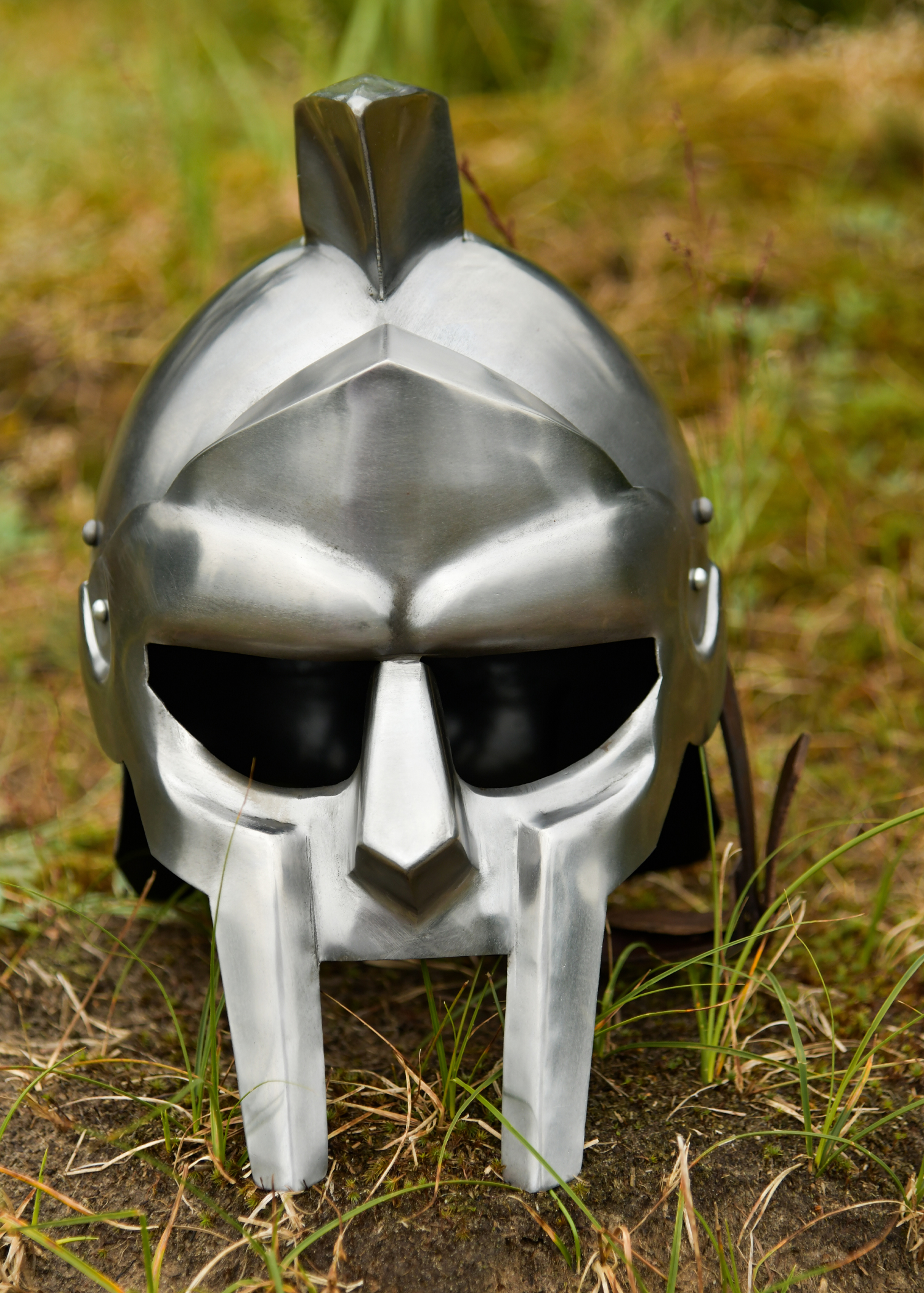 Gladiatoren Helm Maximus aus Stahl, ohne Dornen