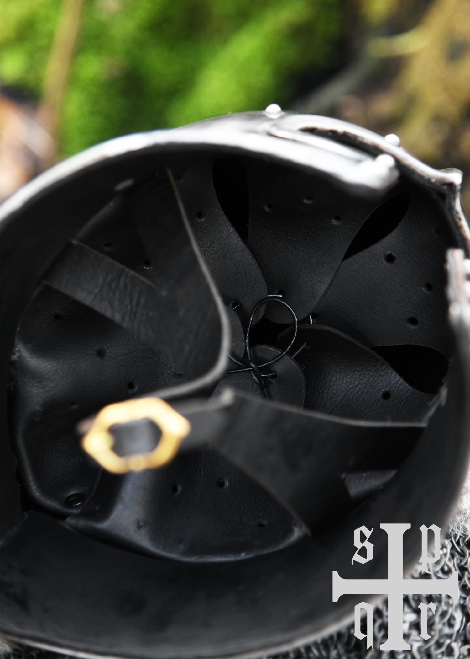 Barbuta in T-Form, 15. Jh., Mittelalter-Helm für Schaukampf, 2 mm Stahl