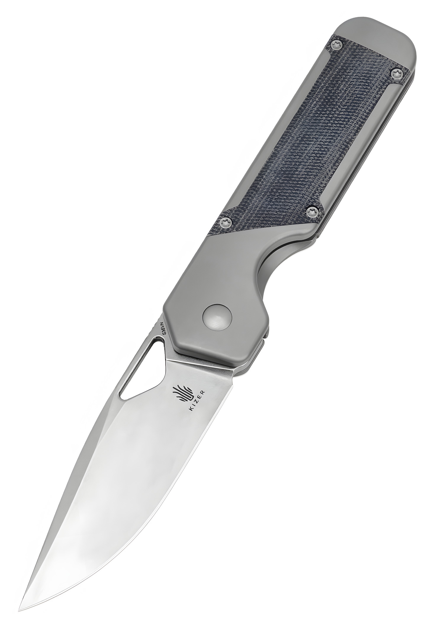 Kizer Knives MILITAW, Titan + Micarta, stonewashed, Taschenmesser