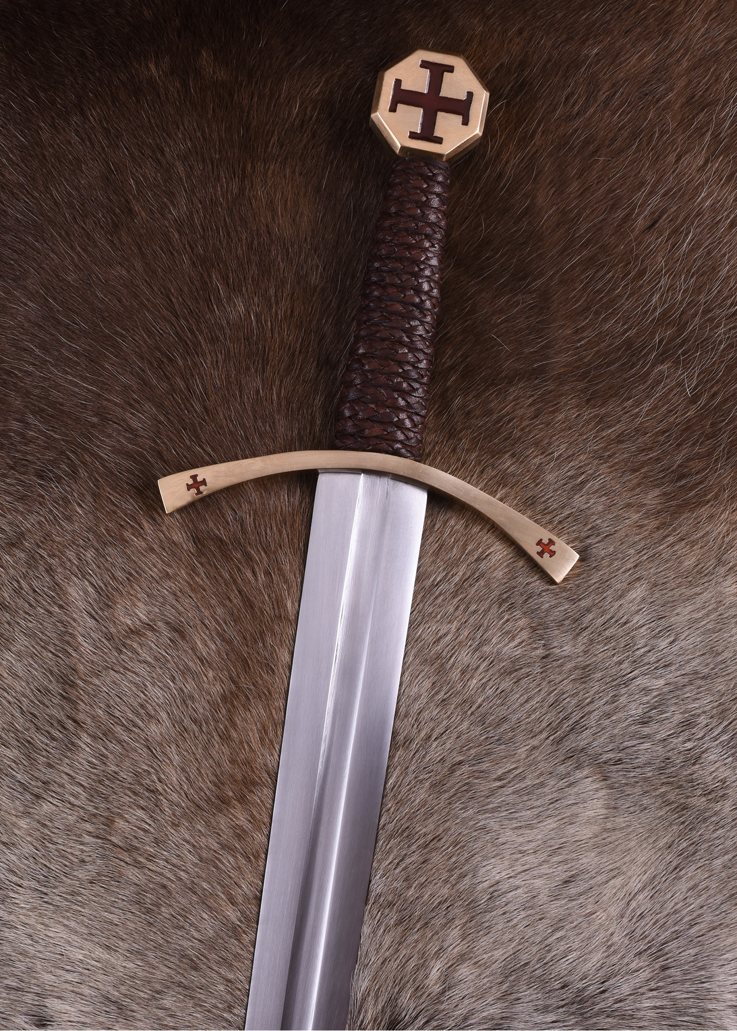 Templar Sword with Cross Pattée, incl. Scabbard