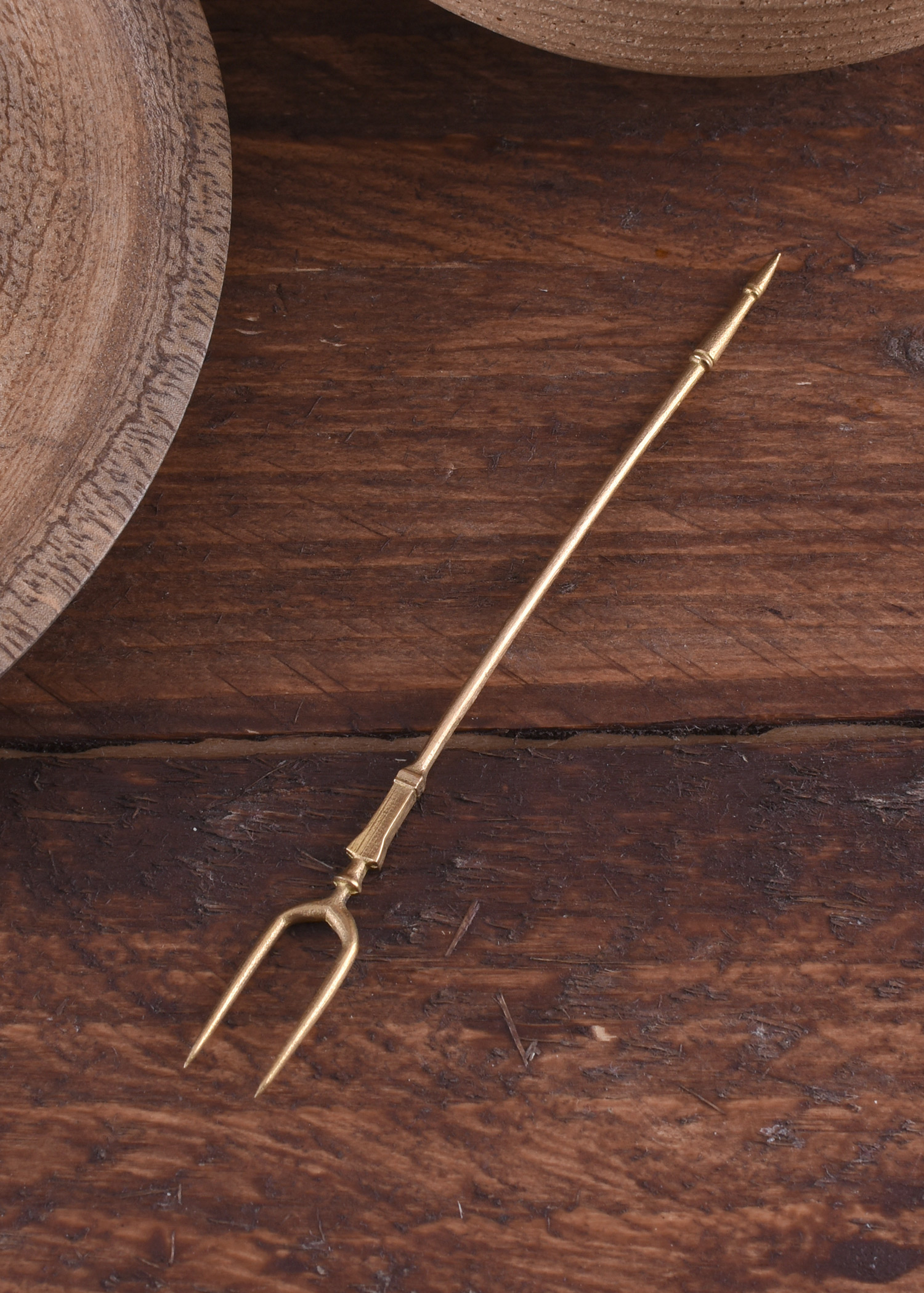 Roman Two-Pronged Fork, Brass