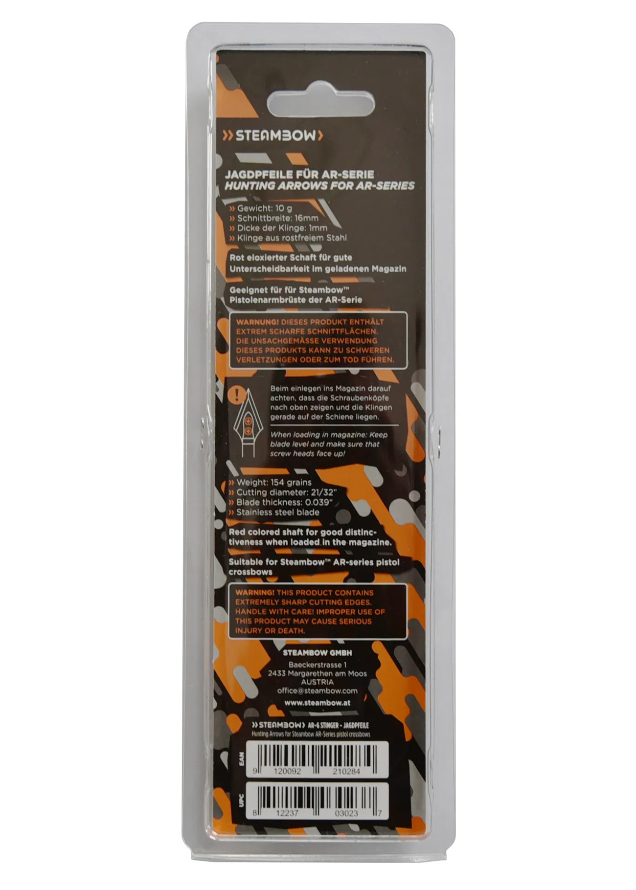 Jagdpfeile für Stinger Repetier-Armbrustpistole, 3 Stück