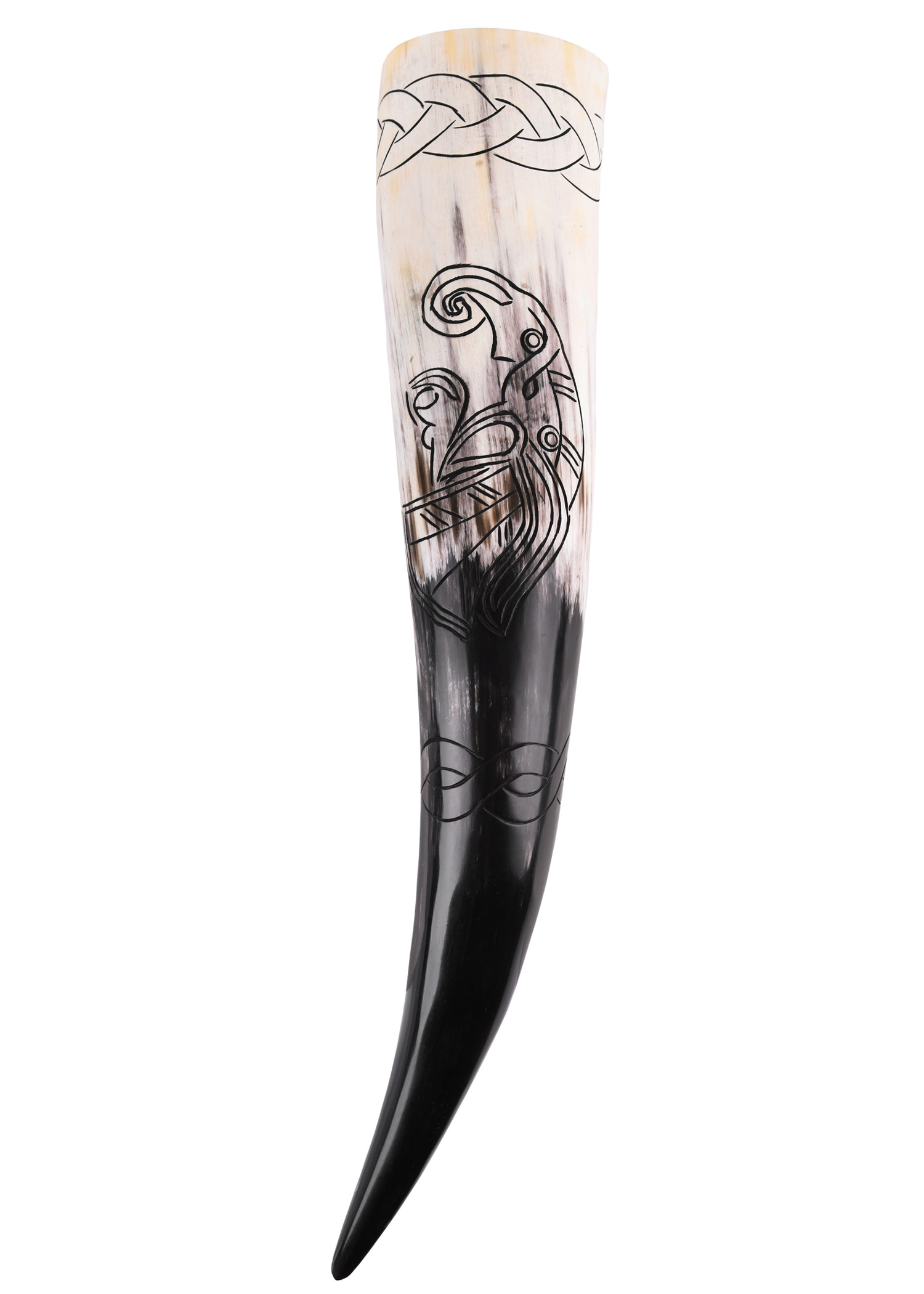 Viking Drinking Horn with Raven Motif