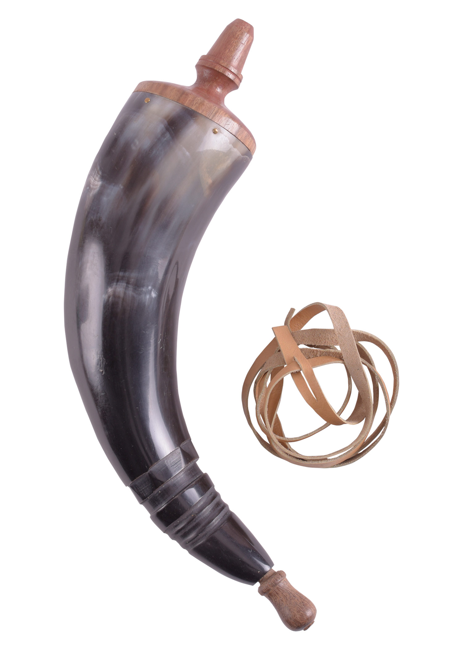 Powder Horn with leather straps