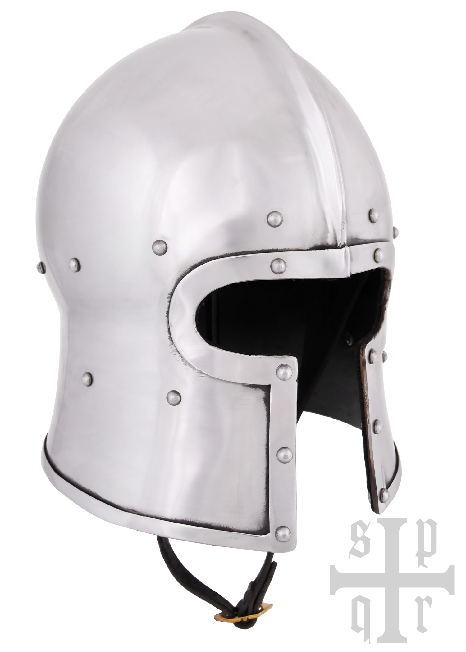 Barbuta in T-Form, 15. Jh., Mittelalter-Helm für Schaukampf, 2 mm Stahl