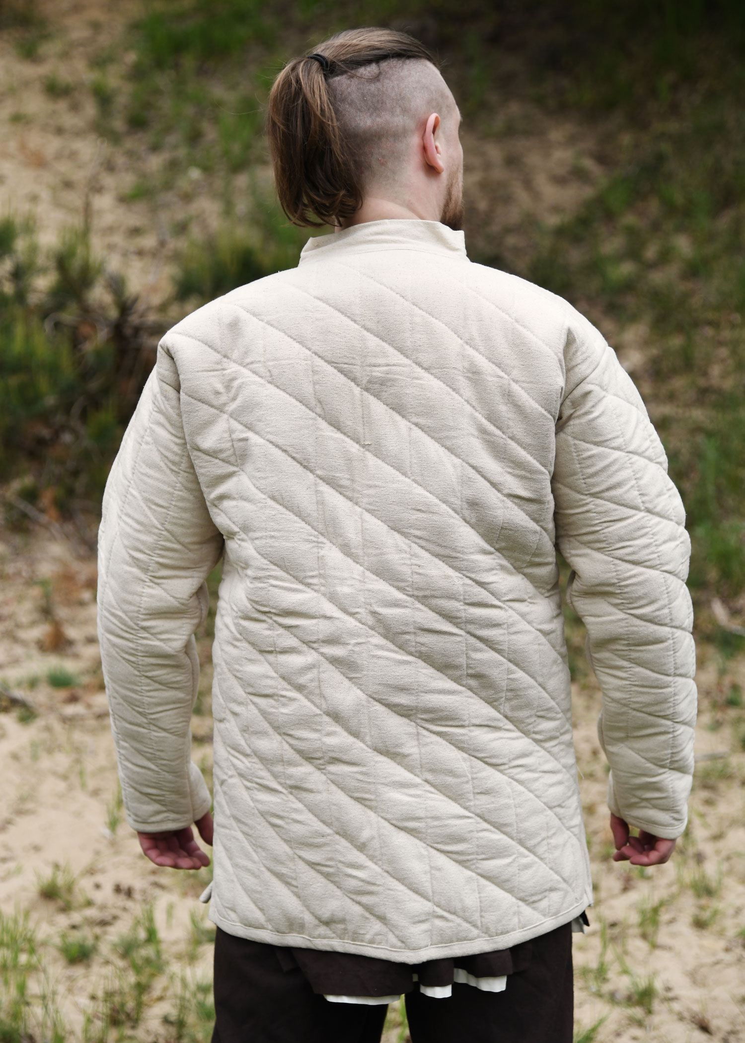 Gambeson with buckles, natural colour, heavy duty