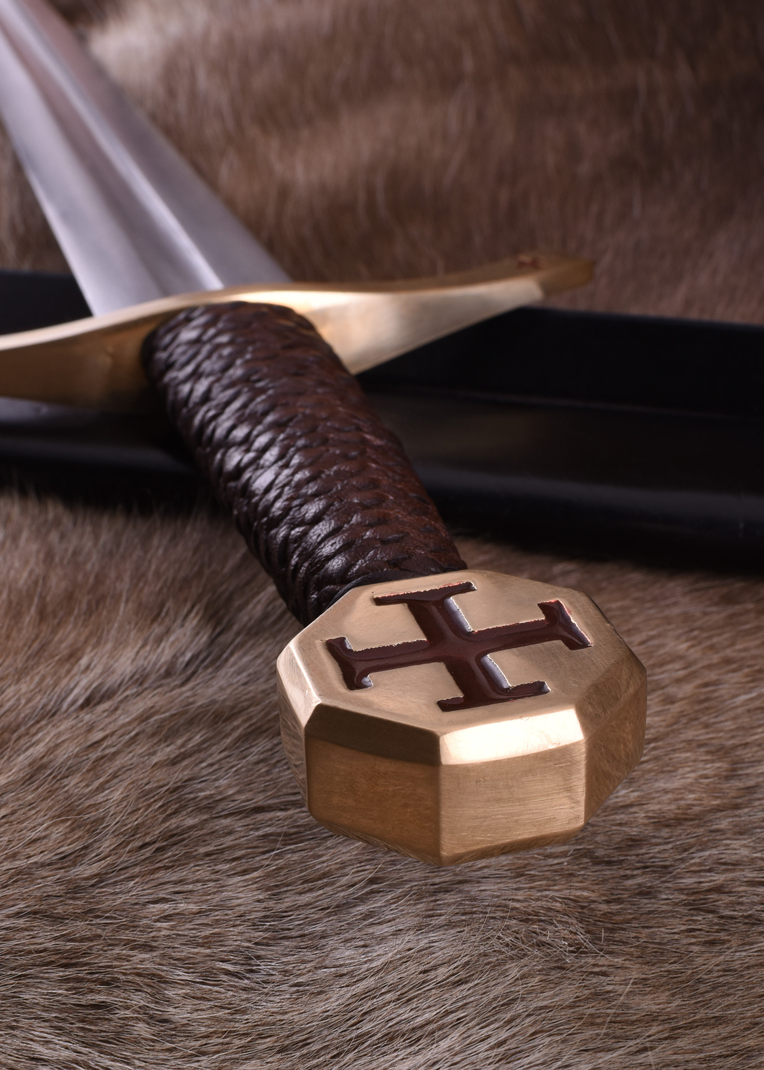 Templar Sword with Cross Pattée, incl. Scabbard