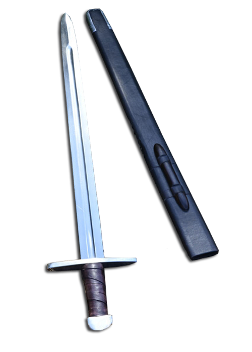 Normannen-Schwert mit Lederscheide